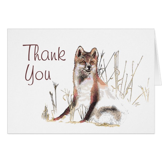 Winter Wolf Wedding Thank You (Front Horizontal)