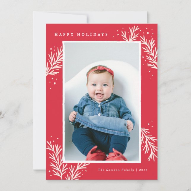 Winter Wonder Holiday Photo Card - Portrait (Front)