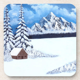 Winter Wonder Scene Beverage Coaster