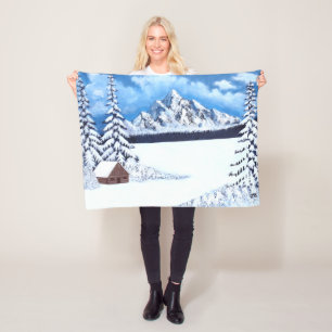 Winter Wonder Scene Fleece Blanket