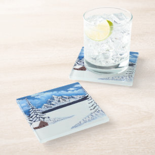 Winter Wonder Scene Glass Coaster