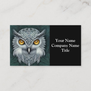 Winter Wonder Snow Owl Beauty Business Card