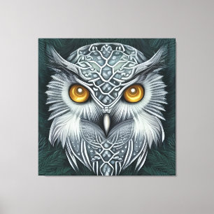 Winter Wonder Snow Owl Beauty Canvas Print