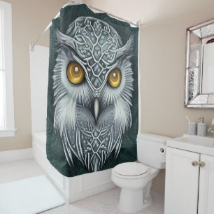 Winter Wonder Snow Owl Beauty Shower Curtain