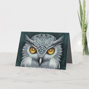 Winter Wonder Snow Owl Beauty Thank You Card