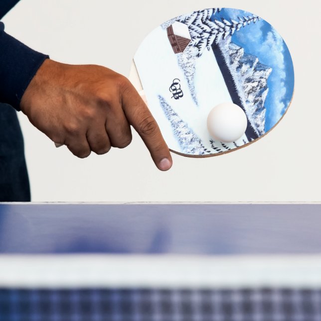 Winter Wonder with Text Ping Pong Paddle (Insitu)