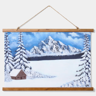 Winter Wonder Wood Topped Wall Tapestries