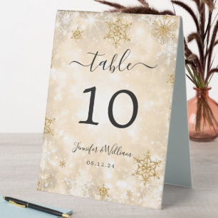 Winter Wonder Xmas Holiday Wedding Gold 
