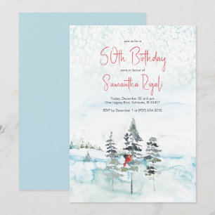 Winter Wonderland 50th Birthday Invitations