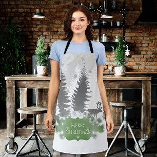 Winter Wonderland All-Over Print Apron - Green