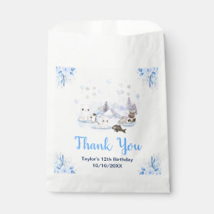 Winter Wonderland Animals Birthday Party Thank You Favour Bags