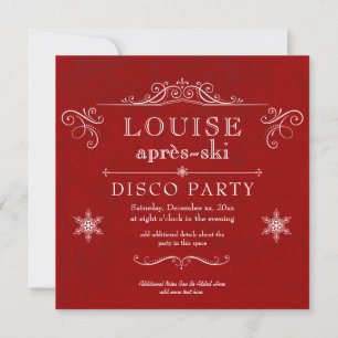 Winter Wonderland Apres-Ski Birthday Party Invitation