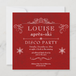 Winter Wonderland Apres-Ski Birthday Party Invitation