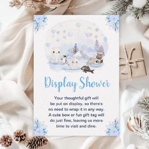 Winter Wonderland Arctic Animals Display Shower Enclosure Card