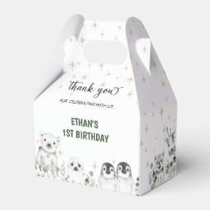 Winter Wonderland Arctic Polar Animals Birthday Favour Box
