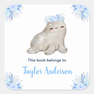 Winter Wonderland Arctic Seal Kids Bookplate
