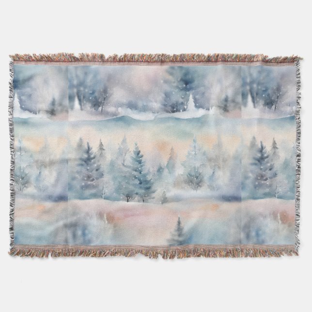 winter wonderland  - artistic throw blanket (Front)
