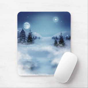 Winter Wonderland at Night Mouse Mat