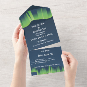 Winter Wonderland Auroras All In One Invitation