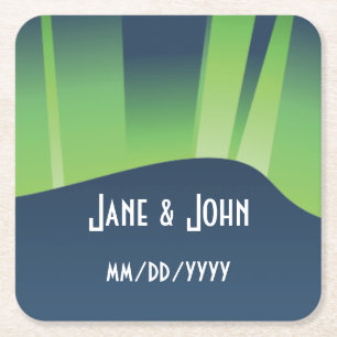 Winter Wonderland Auroras Paper Coaster