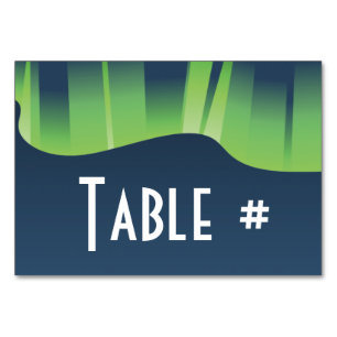 Winter Wonderland Auroras Table Card
