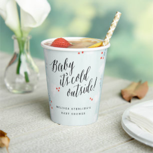 Winter Wonderland Baby It's Cold Outside Shower Paper Cups