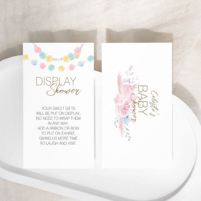 Winter Wonderland Baby Shower Display Shower Enclosure Card (Creator Uploaded)