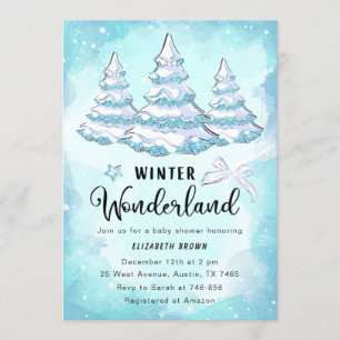 Winter Wonderland Baby Shower Invitation
