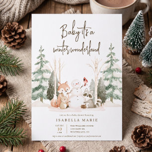 Winter Wonderland Baby Shower Invitation