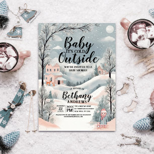 Winter Wonderland Baby Shower: It's Cold Outside Invitation
