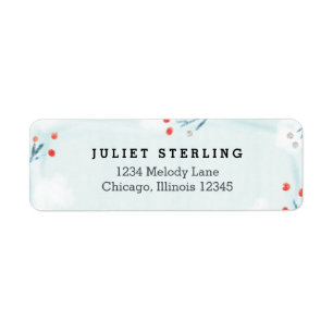 Winter Wonderland Baby Shower Return Address Label