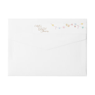 Winter Wonderland Baby Shower Return Address Wrap Around Label