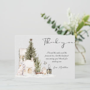 Winter Wonderland Baby Shower Thank You Card
