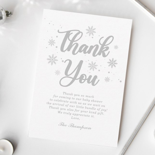 Winter Wonderland Baby Shower Thank You Card (Creator Uploaded)