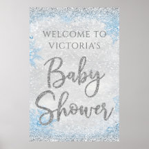 Winter Wonderland Baby Shower Welcome Sign