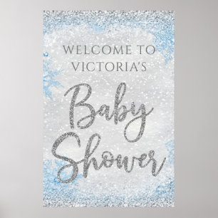 Winter Wonderland Baby Shower Welcome Sign