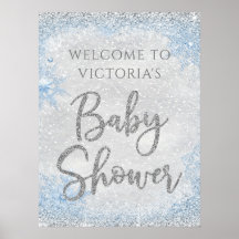 Winter Wonderland Baby Shower Welcome Sign