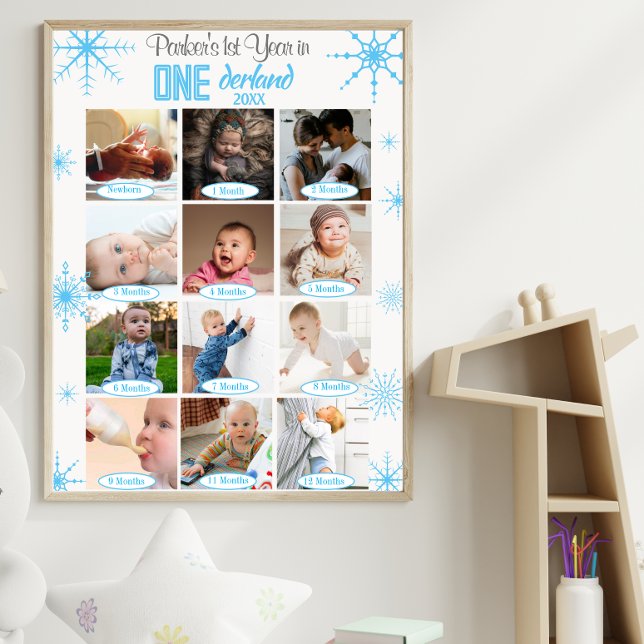 Winter Wonderland Baby's 1st Year Photo Collage (Creator Uploaded)