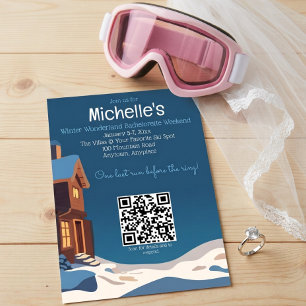 Winter Wonderland Bachelorette Weekend Getaway Invitation