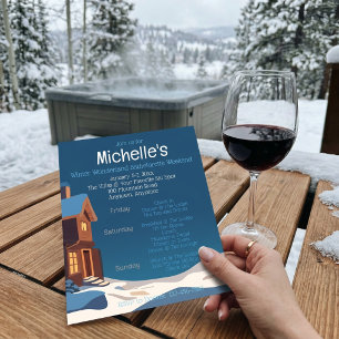 Winter Wonderland Bachelorette Weekend Getaway Invitation