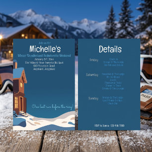 Winter Wonderland Bachelorette Weekend Getaway Invitation