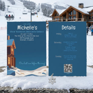 Winter Wonderland Bachelorette Weekend Getaway Invitation