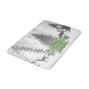 Winter Wonderland Bath Mat - Green