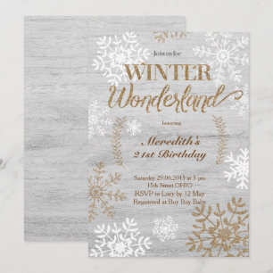 Winter Wonderland Birthday Invitation
