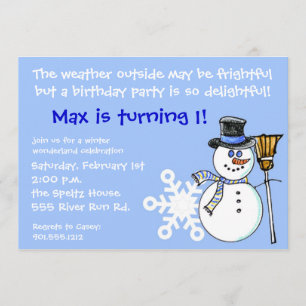 Winter Wonderland Birthday Invitation