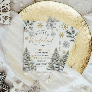 Winter Wonderland Birthday Invitation