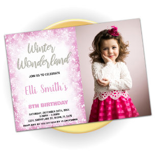 Winter Wonderland Birthday Invitations Cloud Photo