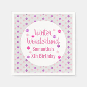 Winter Wonderland Birthday Napkin
