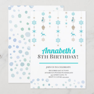 Winter Wonderland Birthday Party Invitation
