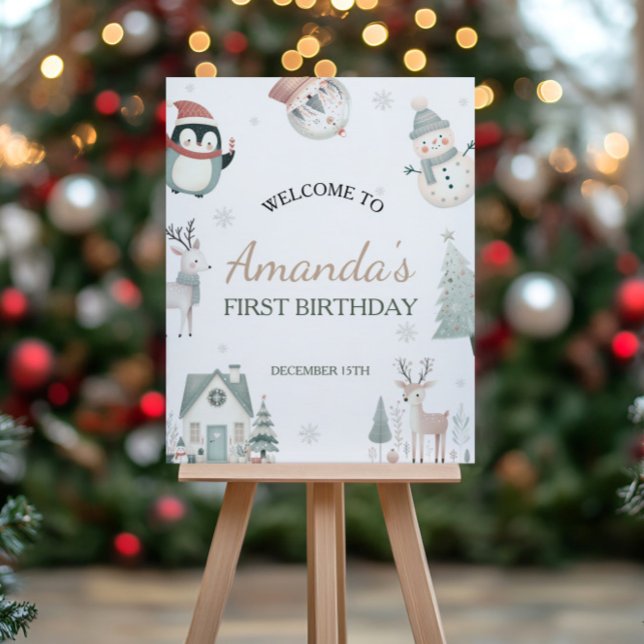 Winter Wonderland Birthday Welcome Sign (Creator Uploaded)